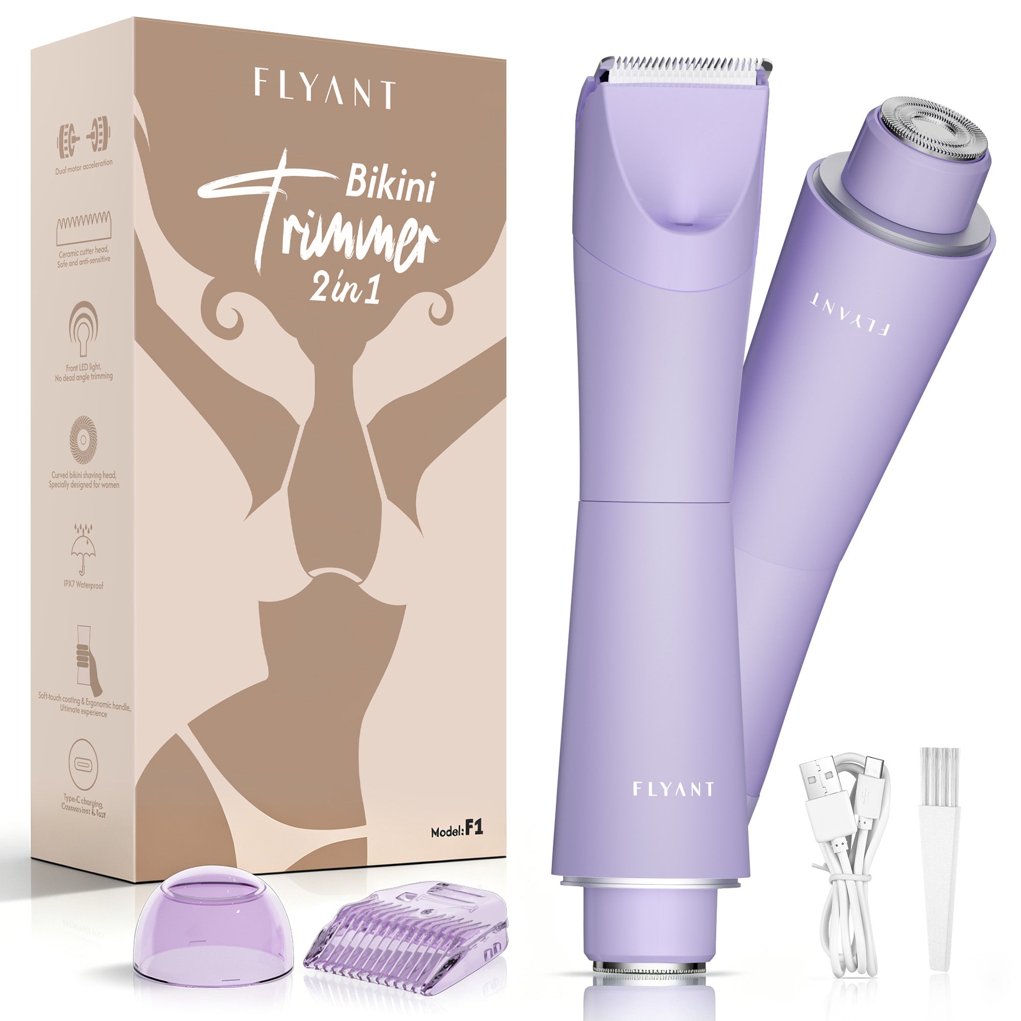 HiBig 2 in 1 Bikini Trimmer for Women