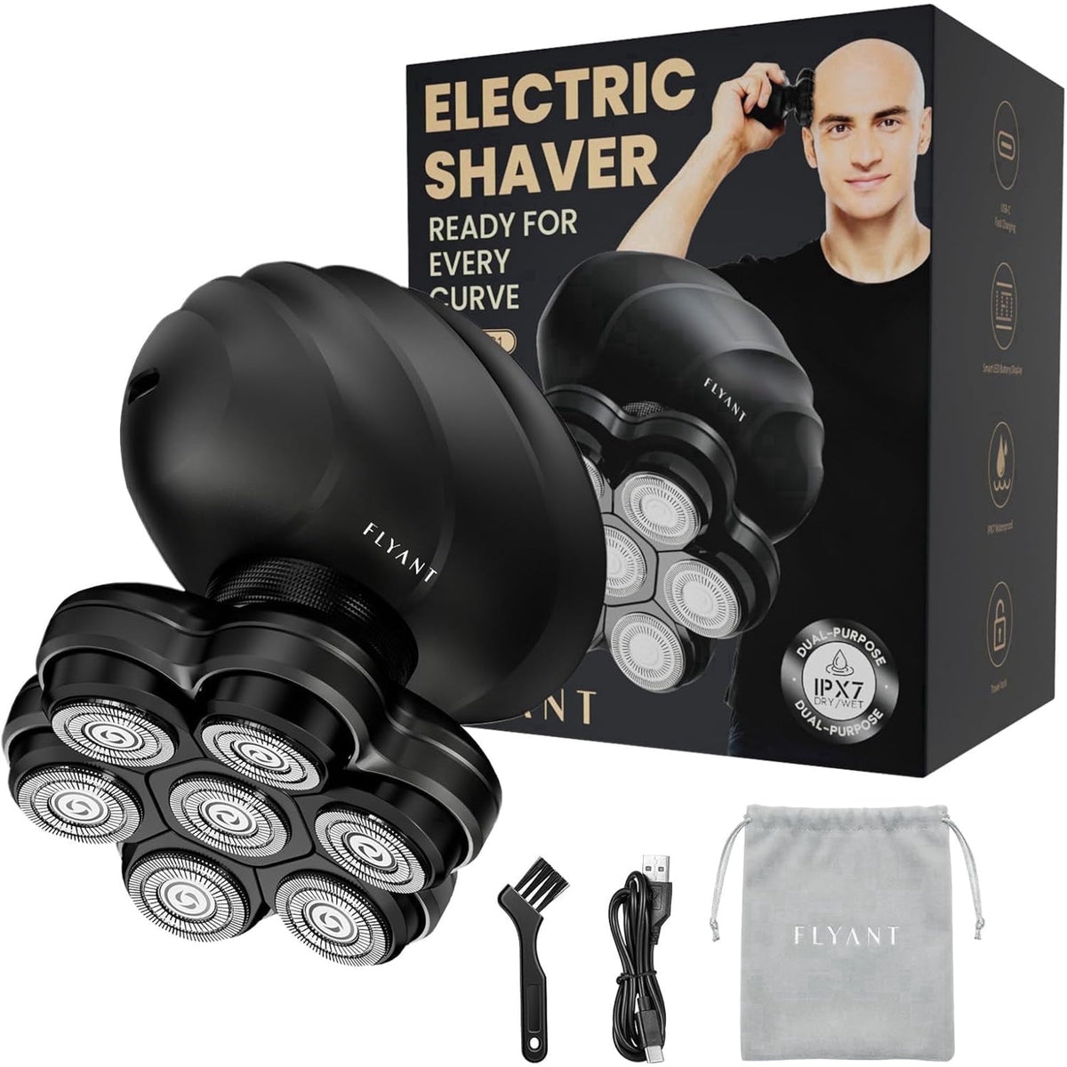 7D Arc Electric Head & Body Hair Shaver