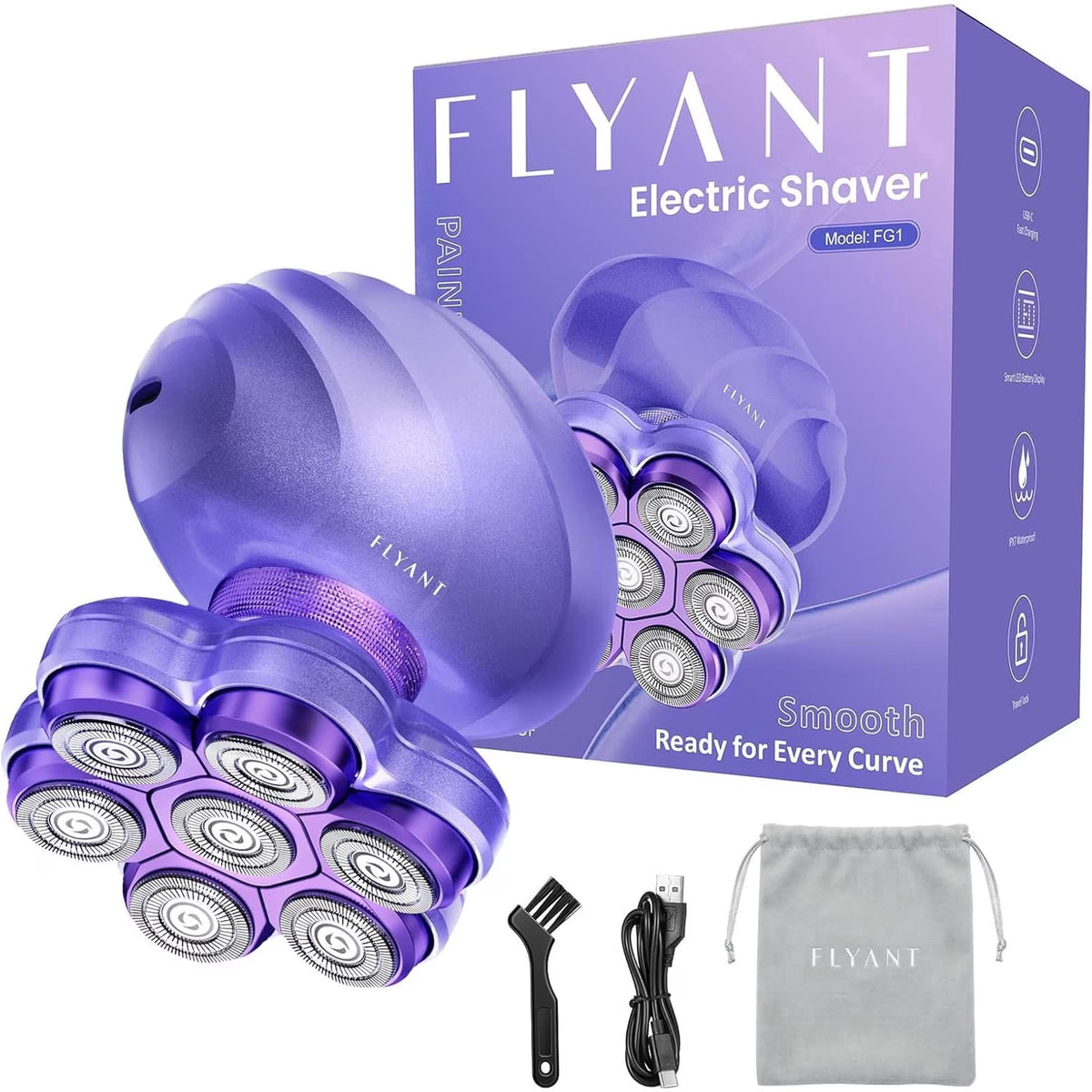 7D Arc Electric Head & Body Hair Shaver