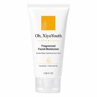 Oh, XiyuYouth.Fragranced Facial Moisturizer & Skin Cleanser Cream - Double Repair Hydrating Face Lotion with Ceramide & Niacinamide, Oil-Free Daily Fragranced Skin Care Preparation for Sensitive Skin (3.38 Fl Oz)