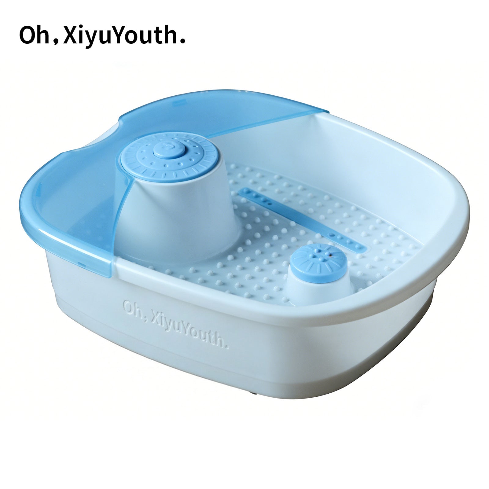 Oh,XiyuYouth. Ergonomic Multi-Purpose Washbasin – Premium Durable Plastic Face & Foot Soak Bowl with Integrated Massage Points and Splash Guard, Space-Saving Household Basin for Skincare and Relaxation